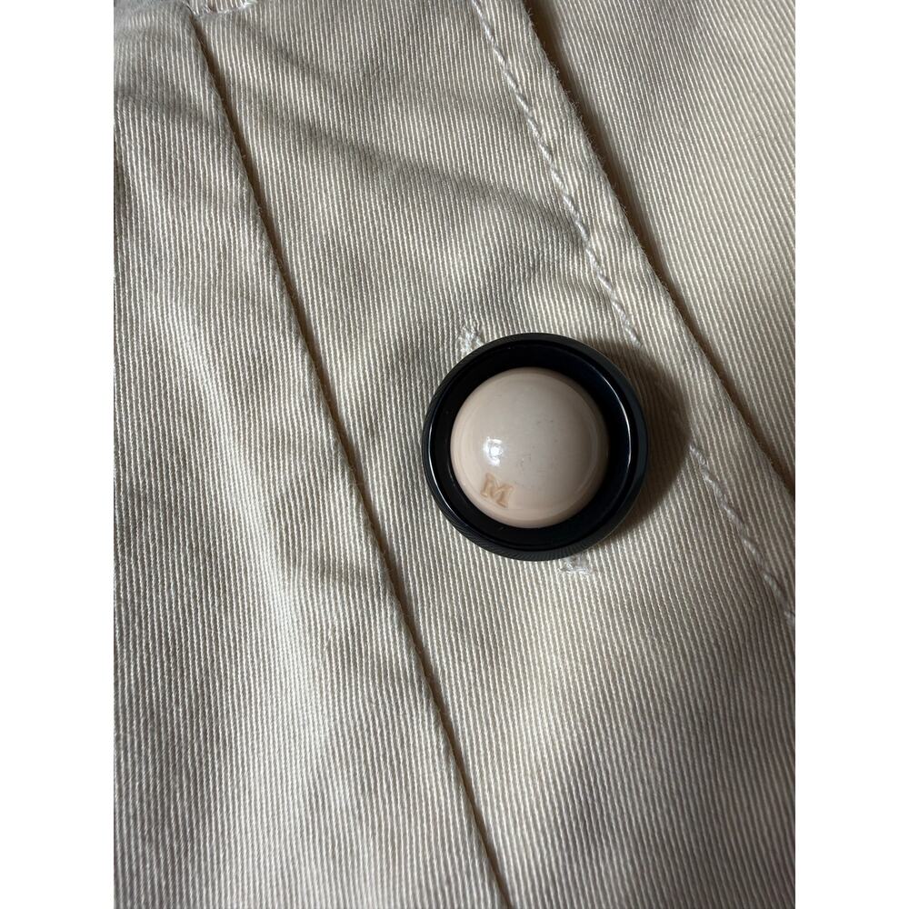 Vintage Missoni 6 Logo Button Cream Center Pleat Minimalist Skirt Made in Italy - Picture 5 of 9